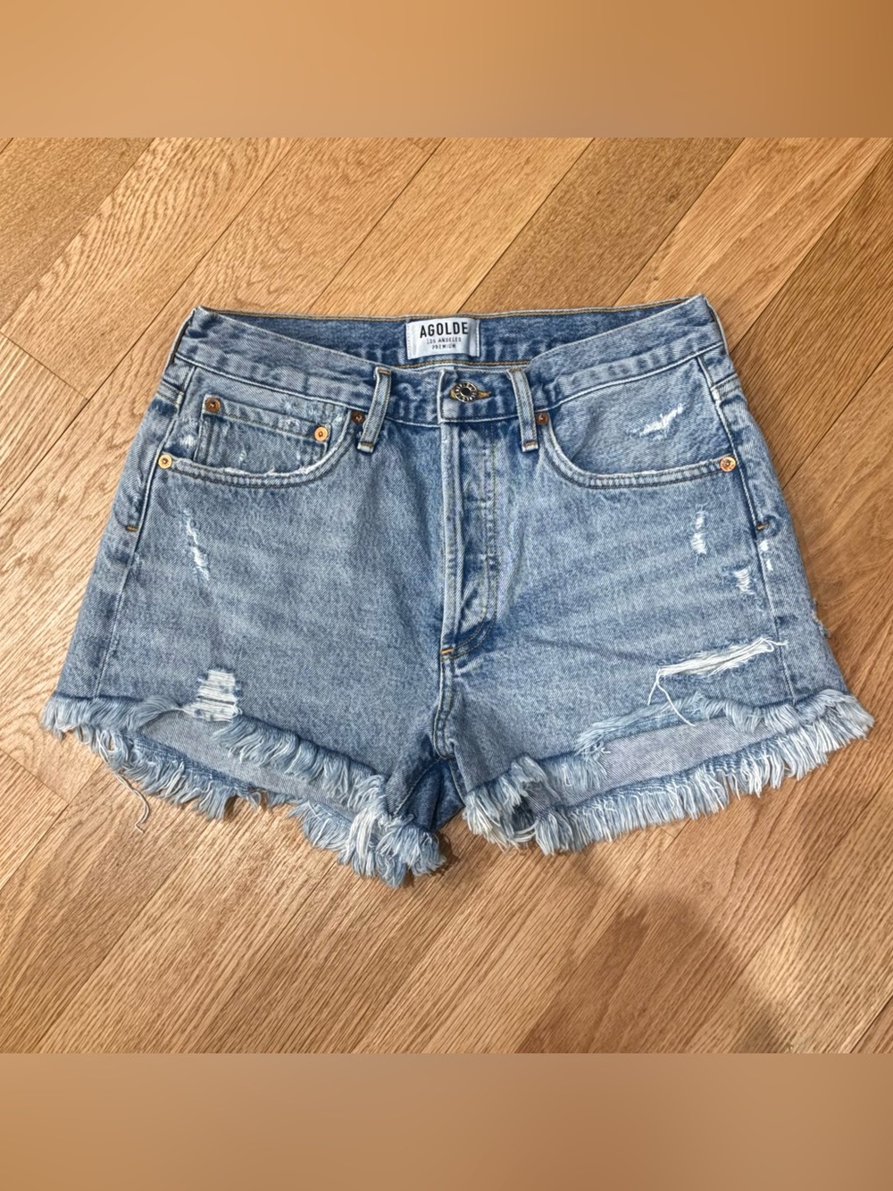 AGOLDE light denim Shorts Size 26